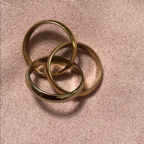 Jewelry - Lady’s 18 K tri- tone yellow gold rings.
